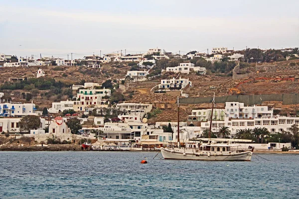 Chora Mykonos Grèce Octobre 2018 Port Chora Capitale Principale Ville — Photo