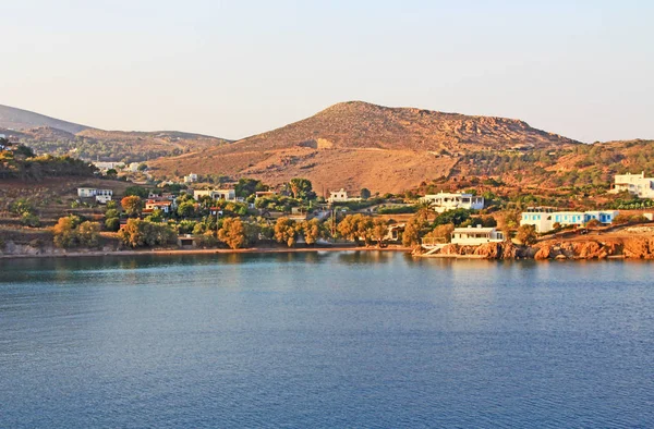 Vue Île Patmos Grèce Dans Mer Égée Saint Paul Écrit — Photo
