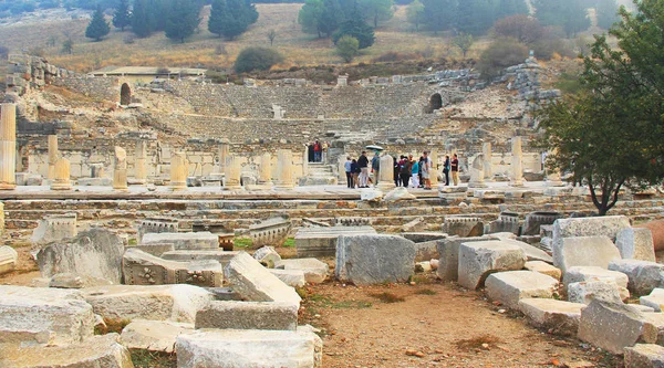 Éfeso Izmir Turquia Outubro 2018 Ruínas Arqueológicas Odeon Little Theater — Fotografia de Stock