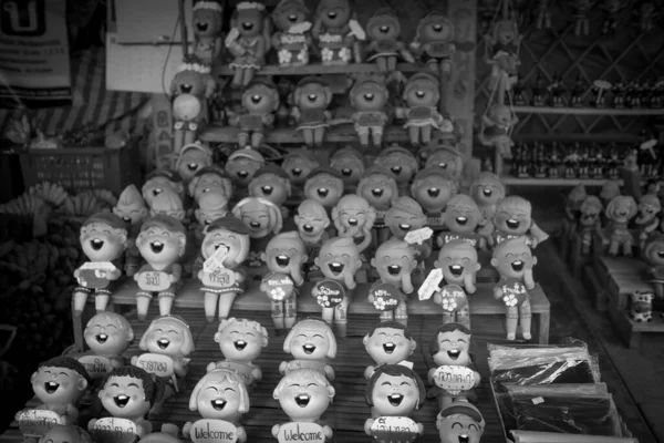 Brinquedos Barro Com Sinal Bem Vindo — Fotografia de Stock