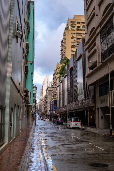 Çin Macao Sokak Manzarası Sabah Kou Tak Bölgesinde — Stok fotoğraf