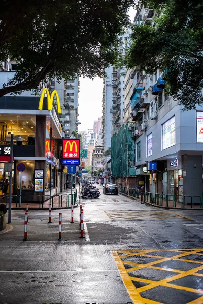 Çin Macao Sokak Manzarası Sabah Kou Tak Bölgesinde — Stok fotoğraf