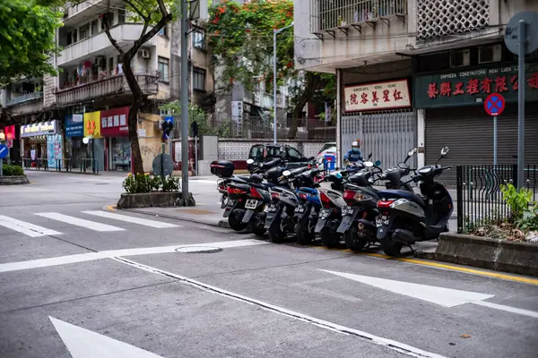 China Macau Bike Parking Middle Road Street Photo — Stock Photo, Image