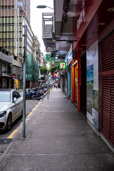 Çin Macau Eski Paslı Binaların Ortasında Sokak Fotoğrafı — Stok fotoğraf