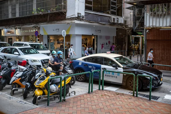 Çin Macau Eski Paslı Binaların Ortasında Sokak Fotoğrafı — Stok fotoğraf