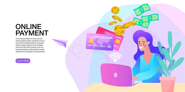 Smartfon Kartą Kredytową Płatności Mobilne Bankowość Internetowa Terminale Płatnicze Ilustracja — Wektor stockowy