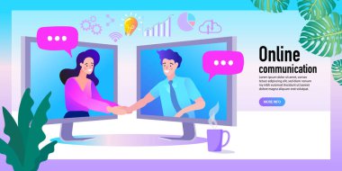 Şirkette birlikte çalışan insanlar beyin fırtınası yapıyorlar. Takım çalışması konsepti. İşteki asistanım. İş planı taslağı. İş fikri. vektör illüstrasyonu.