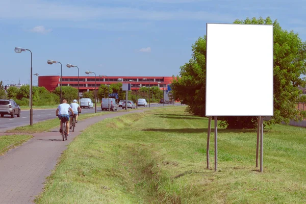 Baner Promocyjny Białym Tłem Dla Tekstu Baner Promocyjny Białą Przestrzenią — Zdjęcie stockowe