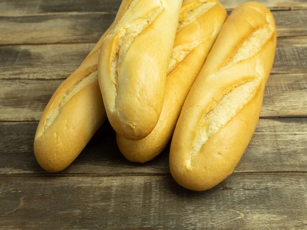 Frisse Knapperige Stokbrood Als Achtergrond Voor Tekst Plaats Voor Tekst — Stockfoto