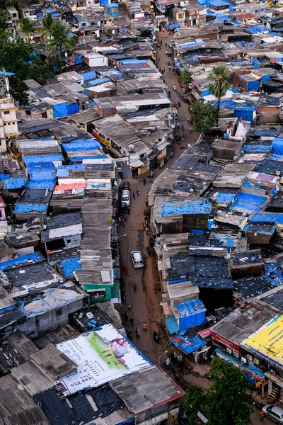 Mumbai Maharashtra Índia Junho 2020 Vista Aérea Favela Appa Pada — Fotografia de Stock