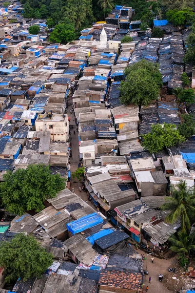 Mumbai Maharashtra Índia Junho 2020 Vista Aérea Favela Appa Pada — Fotografia de Stock