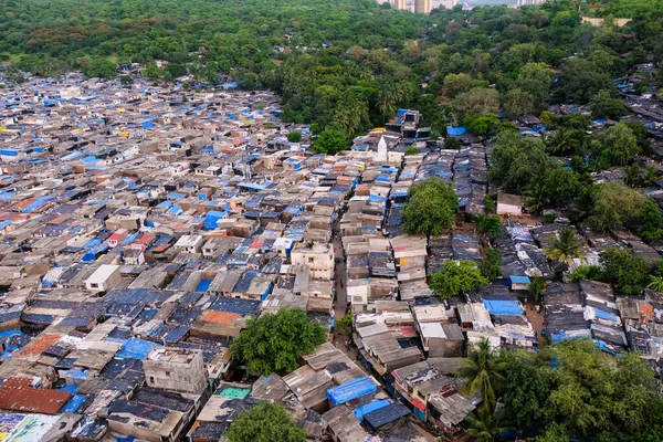 뭄바이 Maharashtra India June 2020 Aerial View Appa Pada Slum — 스톡 사진