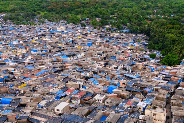 Βομβάη Maharashtra Ινδία Ιουνίου 2020 Αεροφωτογραφία Της Φτωχογειτονιάς Appa Pada — Φωτογραφία Αρχείου
