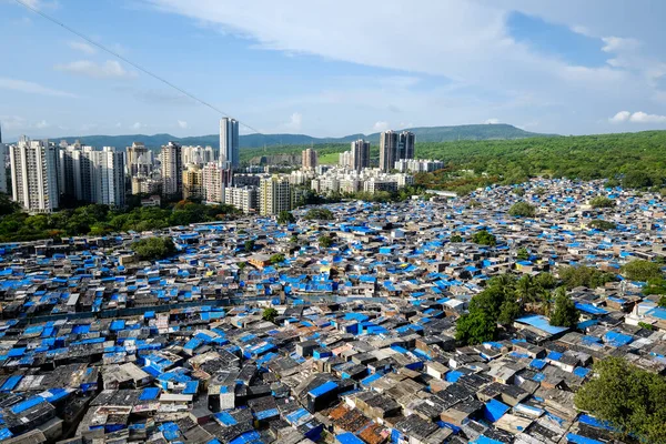 뭄바이 Maharashtra India June 2020 Aerial View Appa Pada Slum — 스톡 사진