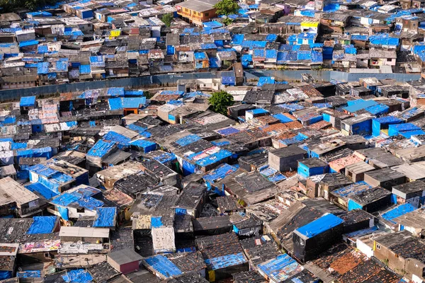 Mumbai Maharashtra Índia Junho 2020 Vista Aérea Favela Appa Pada — Fotografia de Stock