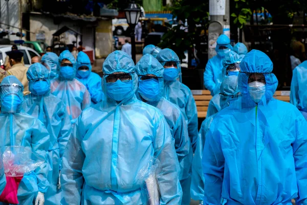 Mumbai Hindistan Haziran 2020 Bir Corona Virüs Tarama Kampı Sırasında — Stok fotoğraf
