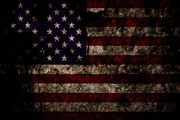 Grunge rocky US flag — Stock Photo, Image