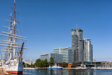 Gdynia'da marina ve rıhtım