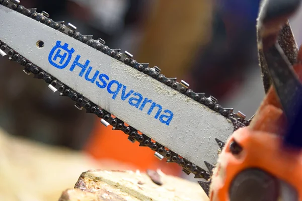 Kettensäge Husqvarna Emblem — Stockfoto