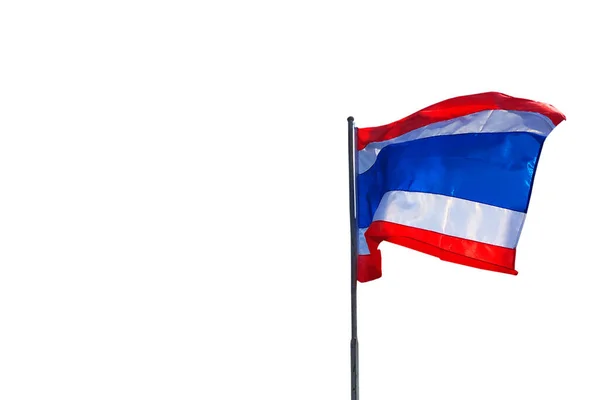 Σημαία Ταϊλάνδης Είναι Χτύπημα Λευκό Φόντο — Φωτογραφία Αρχείου