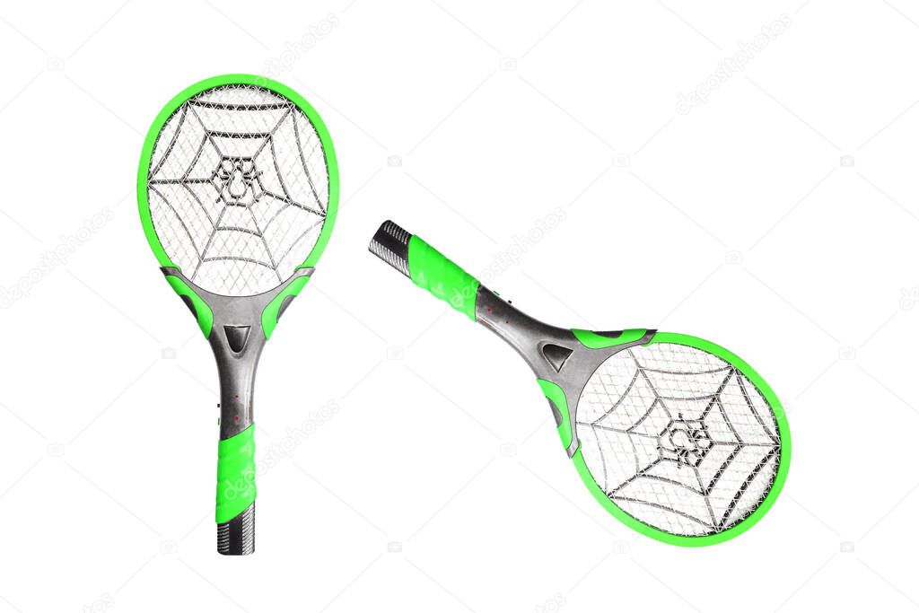 Electric mosquito swatter isolated on white background