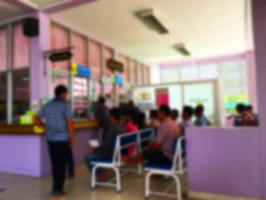 Klinikteki bulanık fotoğraf.