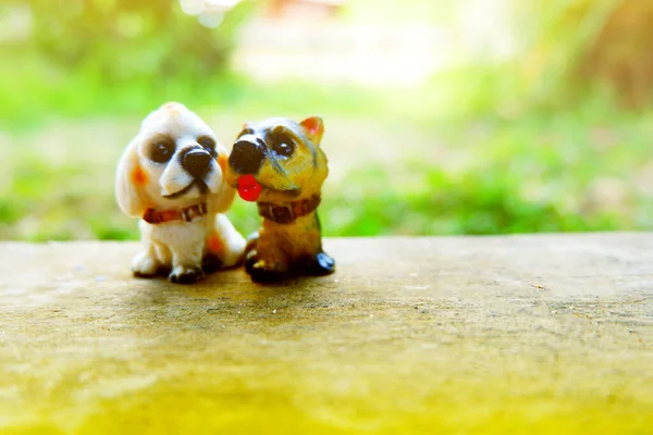 Έννοια Κούκλα Ζευγάρι Σκυλιών — Φωτογραφία Αρχείου