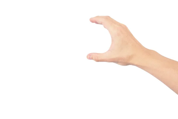 Χέρι Του Ανθρώπου Δείχνουν Χειρονομίες Απομονώνονται Λευκό Φόντο Λευκό Δέρμα — Φωτογραφία Αρχείου