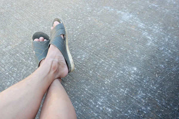 Bein Und Fuß Entspannter Geste — Stockfoto
