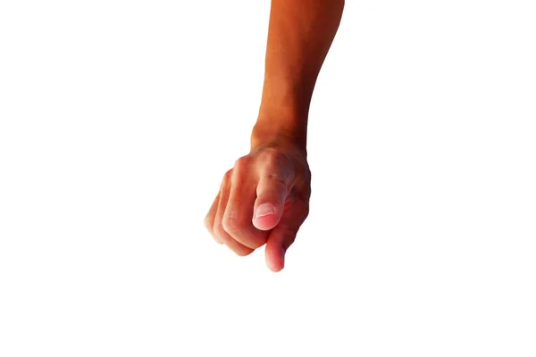 Virar Mão Para Pressionar Apontar — Fotografia de Stock