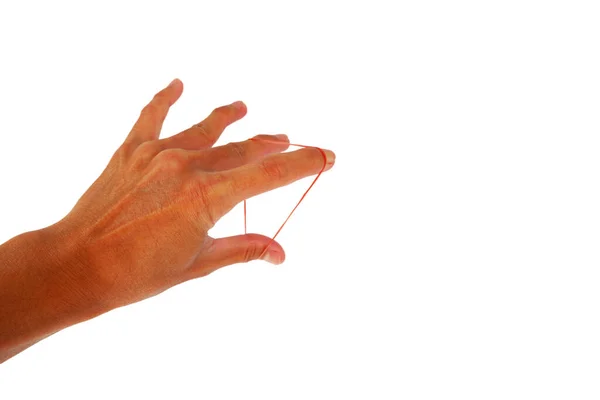 Plastikowa Gumka Dłoni Ćwiczeniami Palca Białym Tle — Zdjęcie stockowe