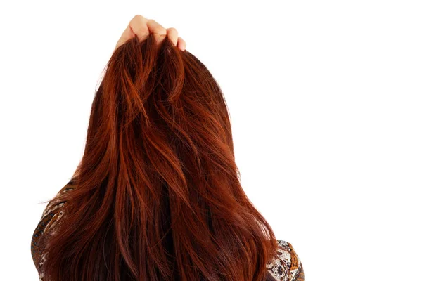Азиатские Прически Каштановые Волосы Моды Красивой Женщины — стоковое фото