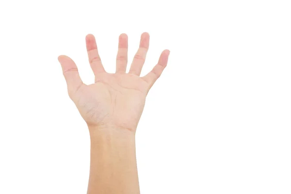 Die Hand Des Menschen Zeigt Eine Greifgeste Oder Geisterhand Isoliert — Stockfoto