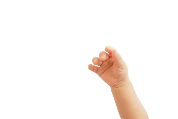 Hand Fat Asian Baby Boy Reaching Out Gesture Tograb Something — Stock Photo, Image