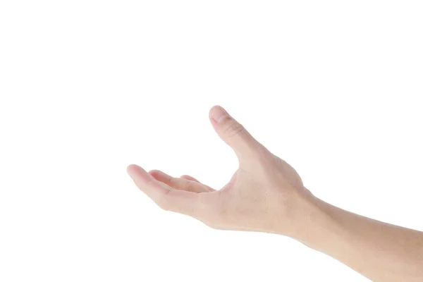 Рука Человека Захвате Жеста Изолированное Белом Фоне Стоковое Фото