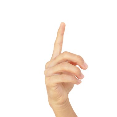 İnsanoğlunun el işaretleri beyaz arkaplanda izole edilmiş jestler gösterir