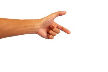 El hareketi evet ya da sağ arka planda izole gösterir