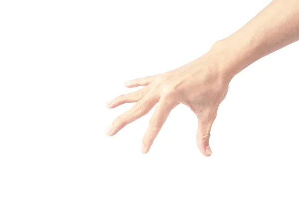 Ręka Człowieka Gesty Izolowane Białym Tle — Zdjęcie stockowe