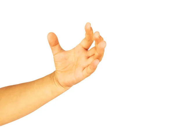 Hand Des Dicken Mädchens Gesten Für Das Zeigen Des Symbols — Stockfoto