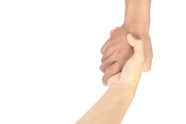 Жест Руки Доступний Допомоги Іншій Людині Ізольовано Білому Тлі — стокове фото