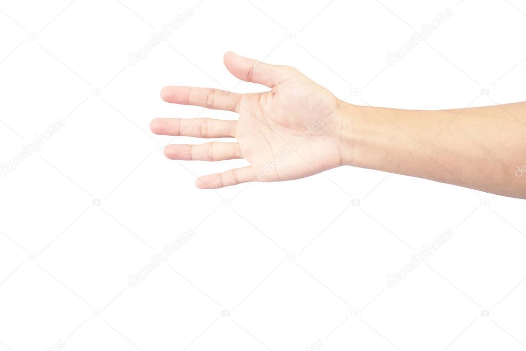 hand gesture is reach out for shake hand