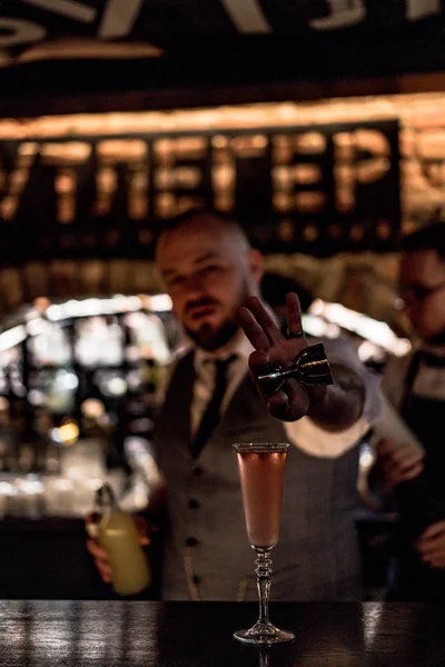 Handsome Young Bearded Barman — 스톡 사진