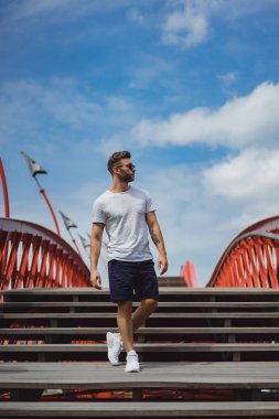 Amsterdam, python köprü köprüde adam