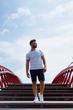 Amsterdam, python köprü köprüde adam