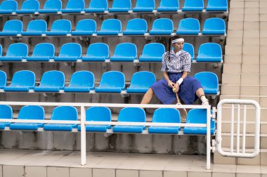 Tenis Kortu, raket ile başarılı sporcumuz. sağlıklı yaşam