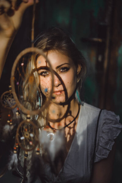 girl and dream catcher