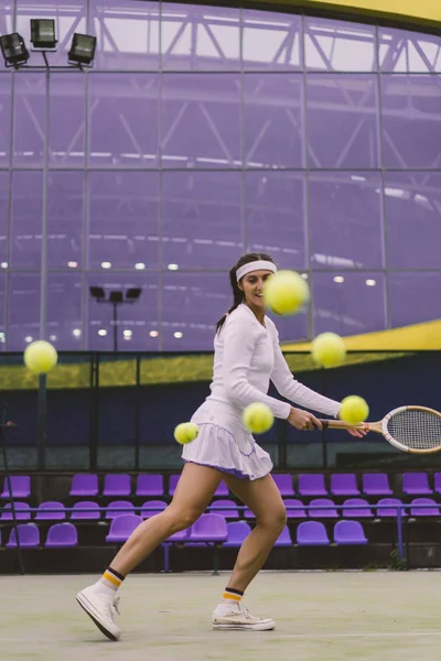 Tennisspelare Gröna Domstolen Gräs — Stockfoto