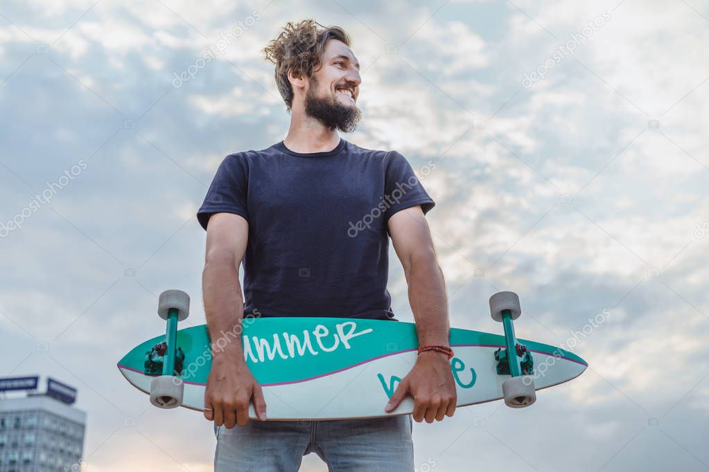 young man with a skateboard