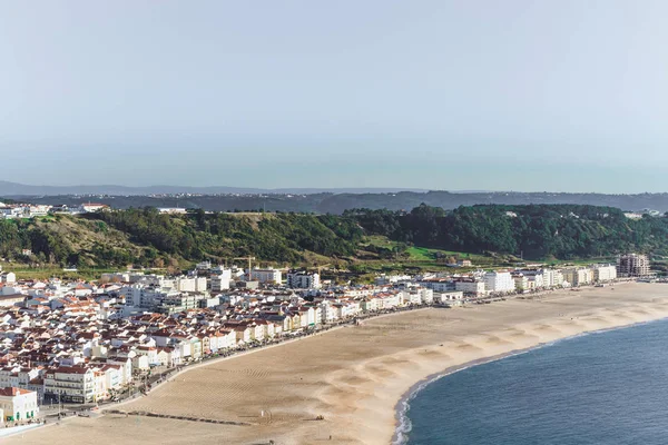 Solnedgång Havet Portugal Nazar — Stockfoto