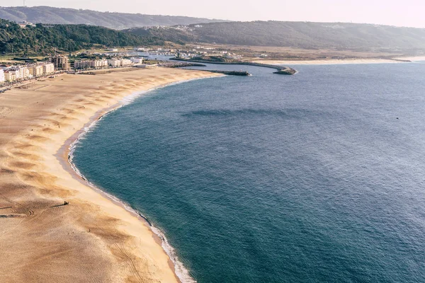 Puesta Sol Océano Portugal Nazar — Foto de stock gratis